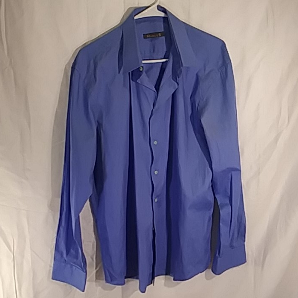 Marcus Mens Blue Cotton Shirt.